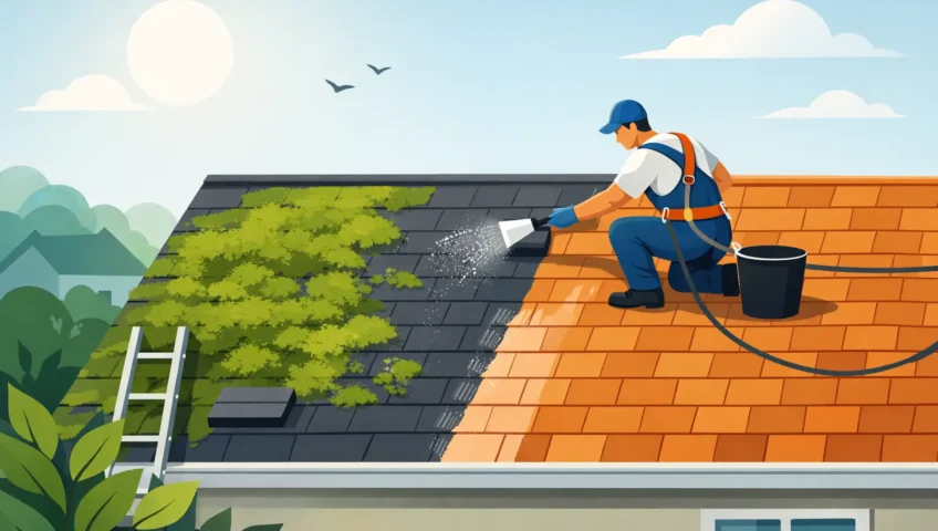 How to Remove Moss From Roof Safely