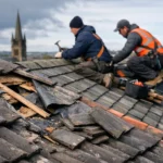 Storm Damaged Roof Repair Example in Glasgow